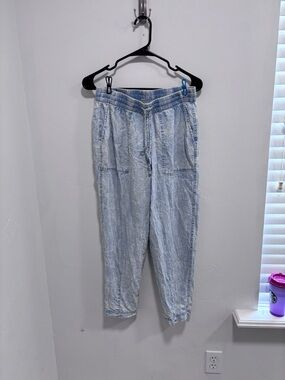 Splendid Faded Blue Denim Jogger Pants